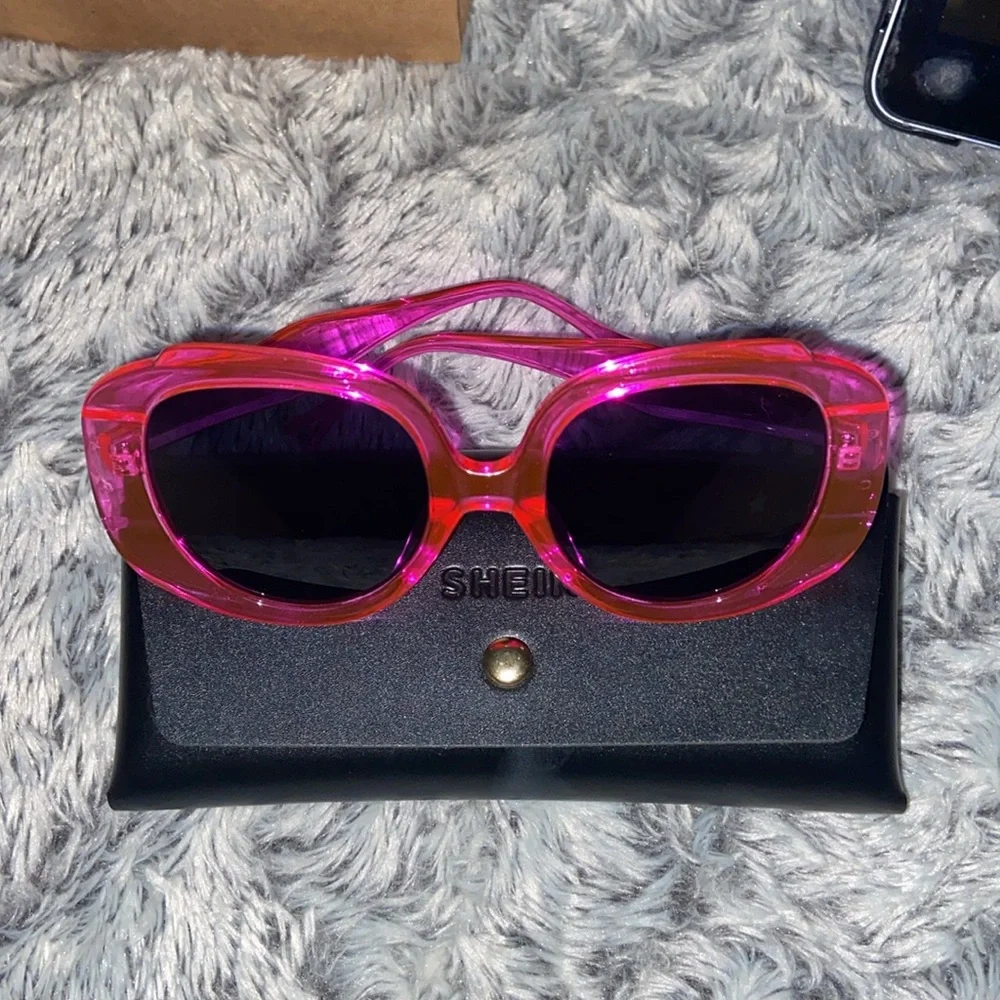 Hot pink shades 🛍️ SHEIN with case